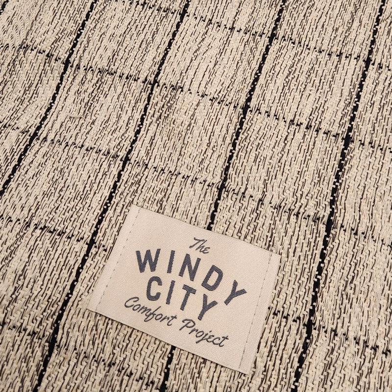 Rustic Queen Throw - Grey Windowpane