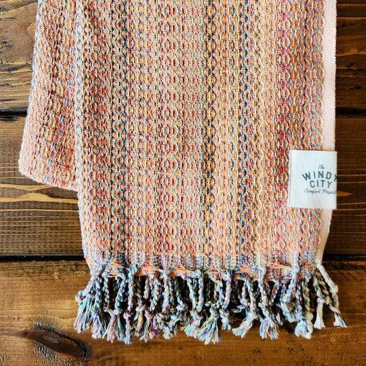 Fall Holiday Turkish Blanket - Rainbow Orange