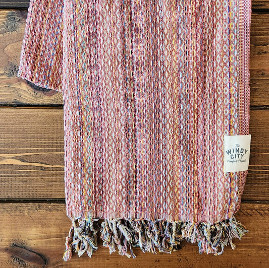 Fall Holiday Turkish Blanket - Rainbow Brick