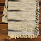 Rustic Queen Throw - Grey/Black Stripe