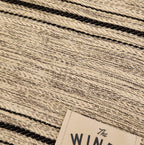 Rustic Queen Throw - Grey/Black Stripe