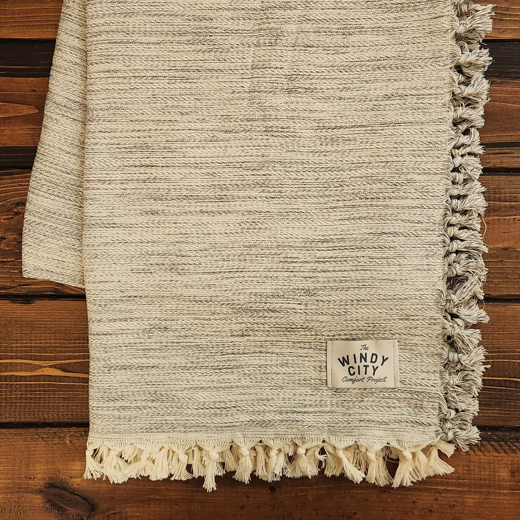 Rustic Queen Throw - Grey Heather