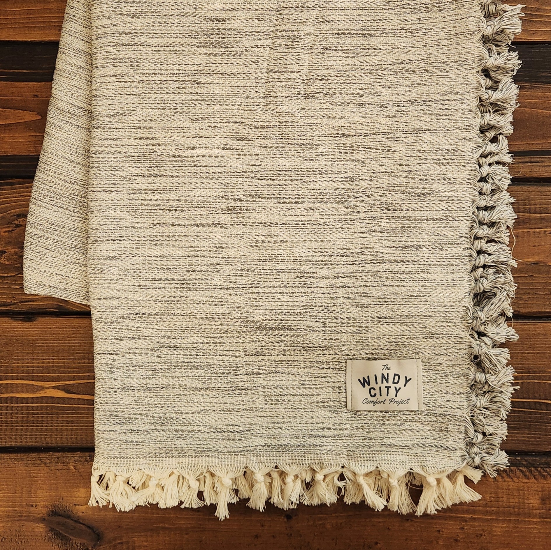 Rustic Queen Throw - Grey Heather