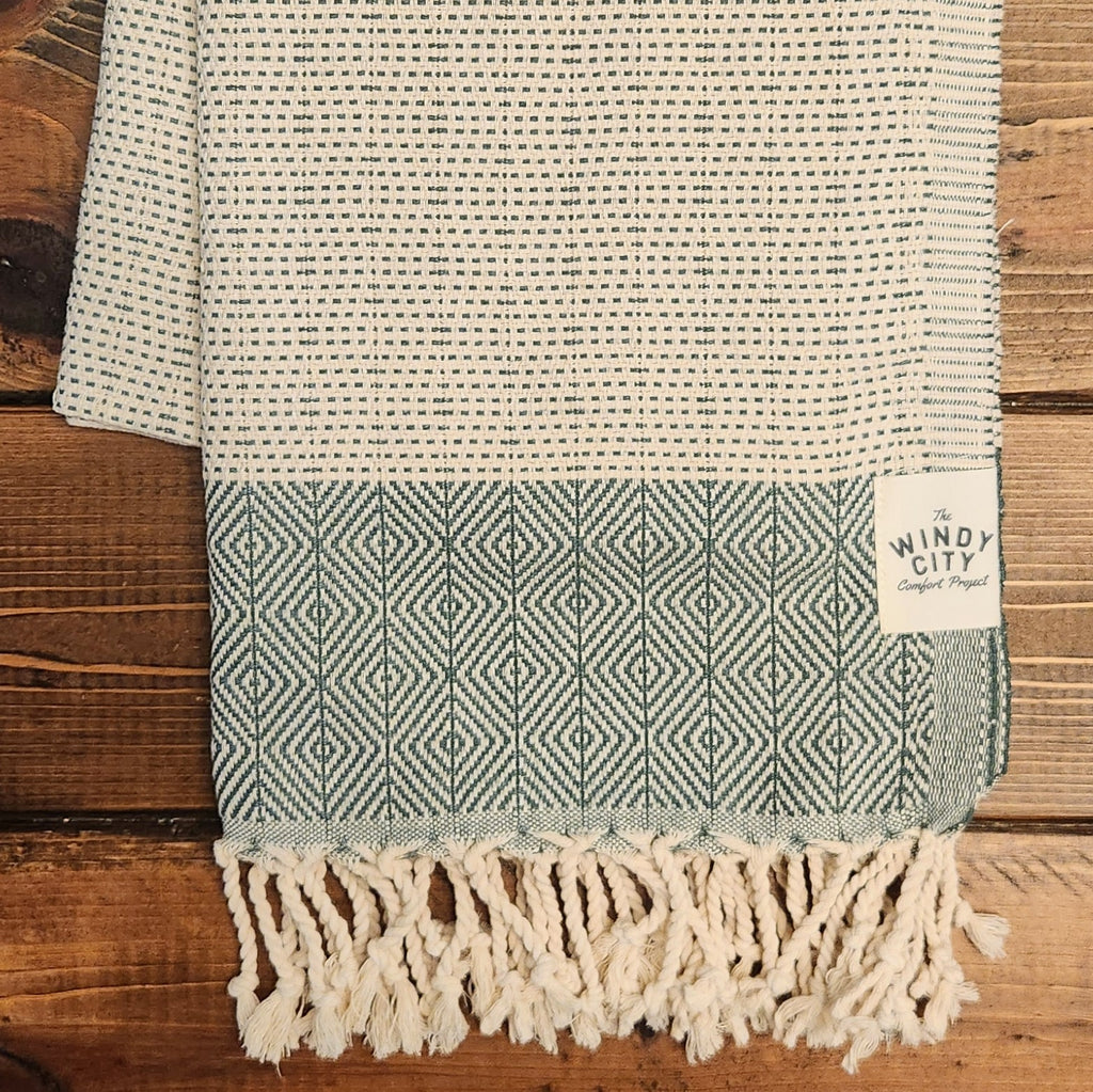 Summer Turkish Blanket - Emerald