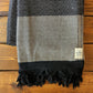 Fall Holiday XXL Turkish Blanket - Black/Cream