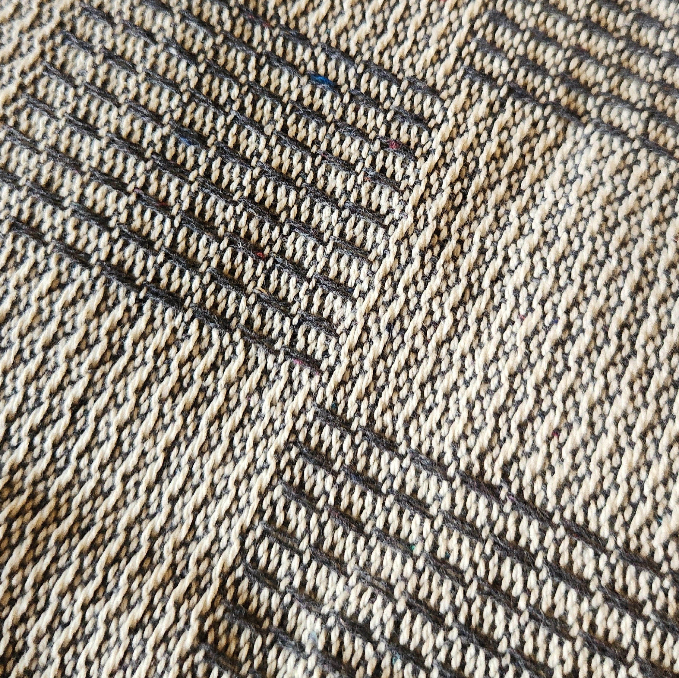 Textured Throw - Slate Checkerboard