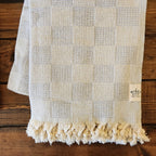 Textured Throw - Cloud Checkerboard