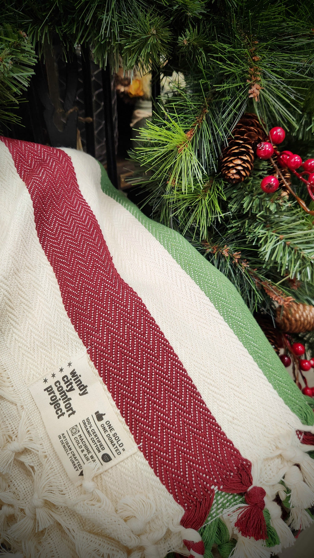 Holiday Couch Throw - Stripes