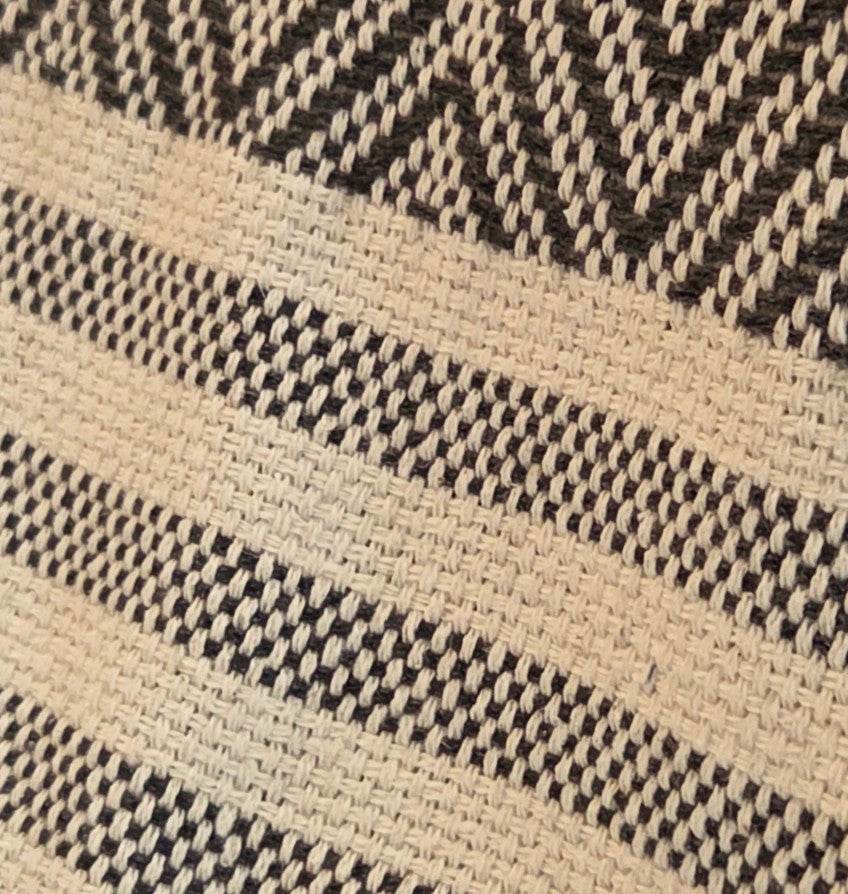 Textured Throw - Slate Diamond Stripe