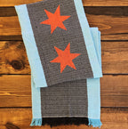 Chicago Flag Turkish Blanket - Black