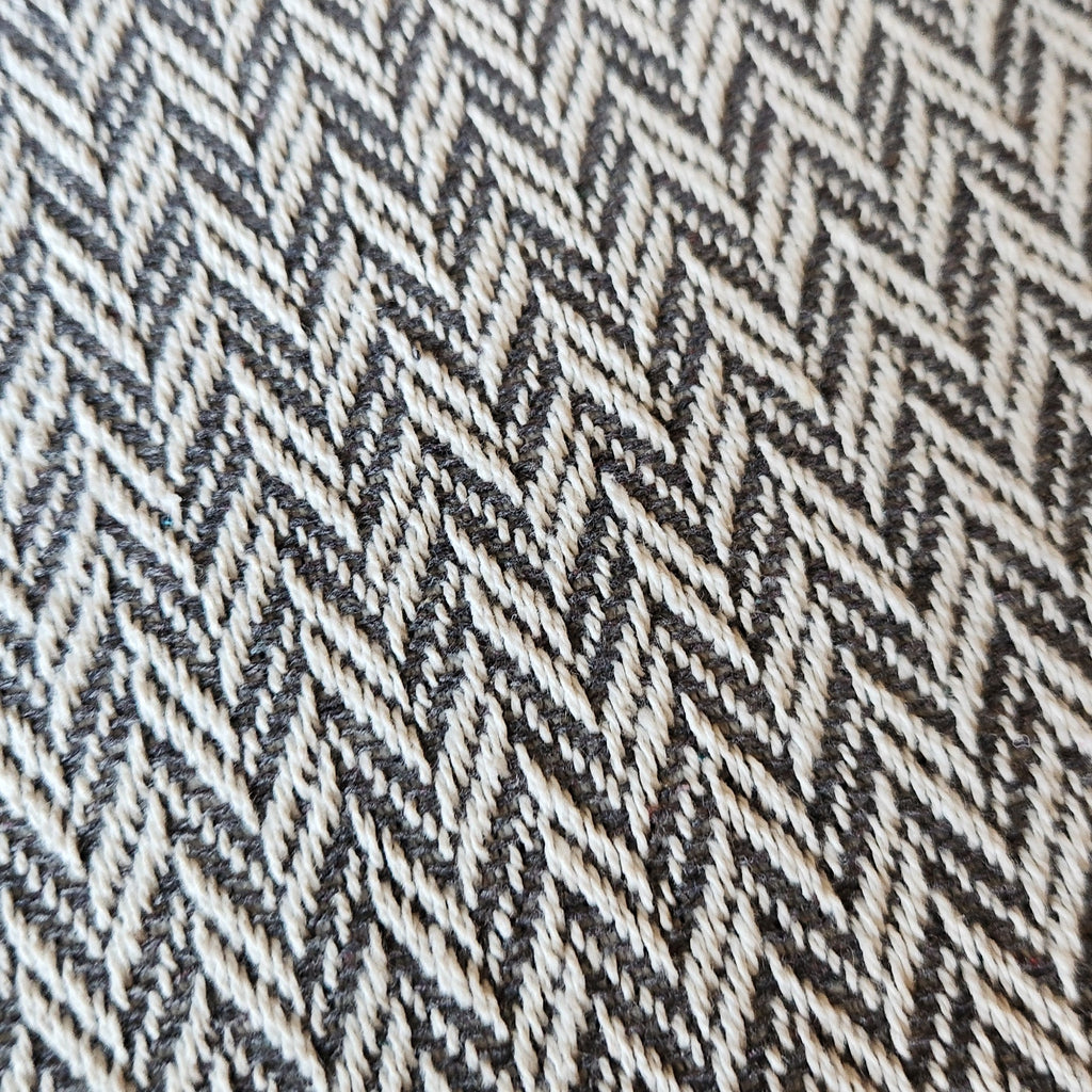 Textured Throw - Slate Chevron Tassel-Free