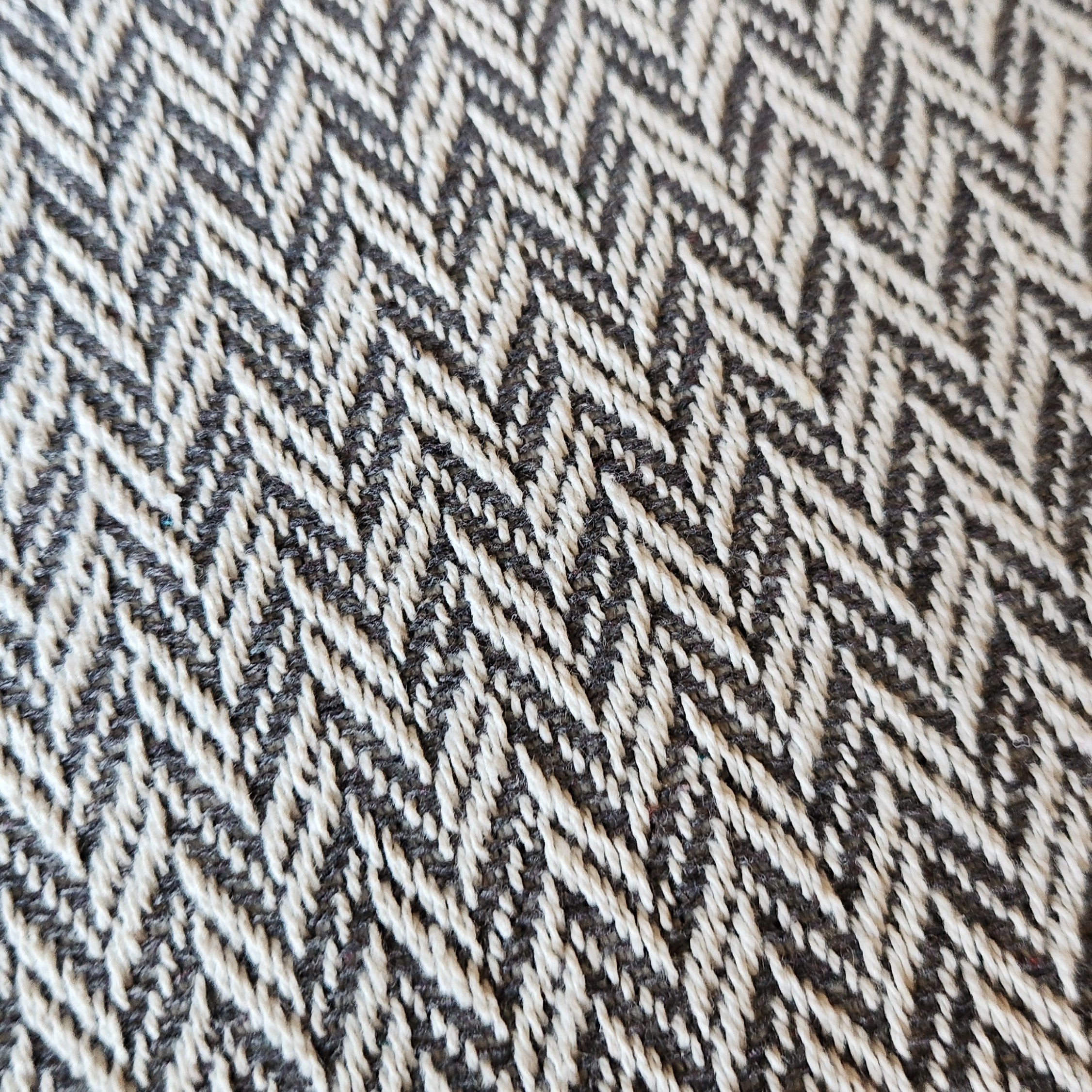 Textured Throw - Slate Chevron Tassel-Free