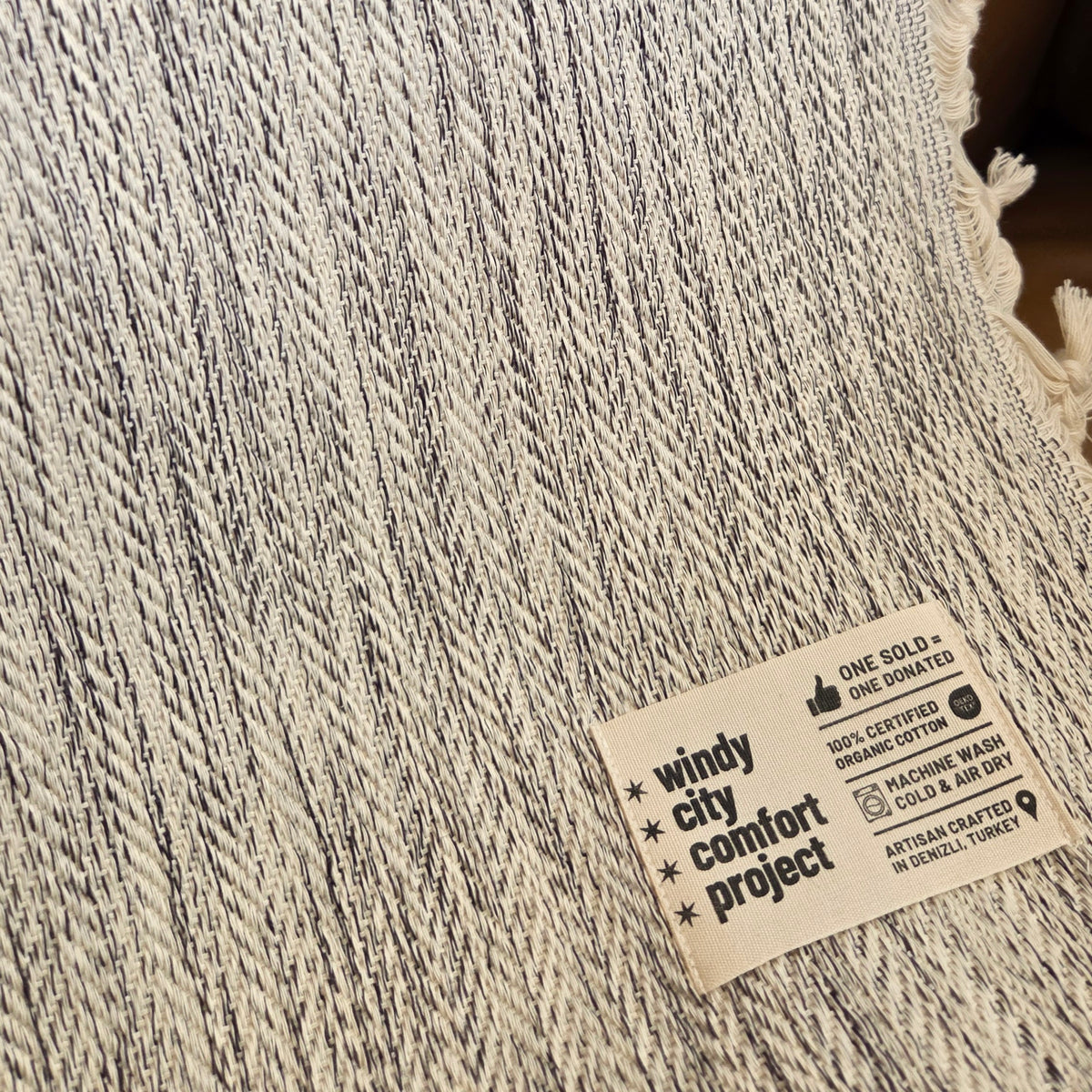 Rustic Couch Throw - Grey Heather