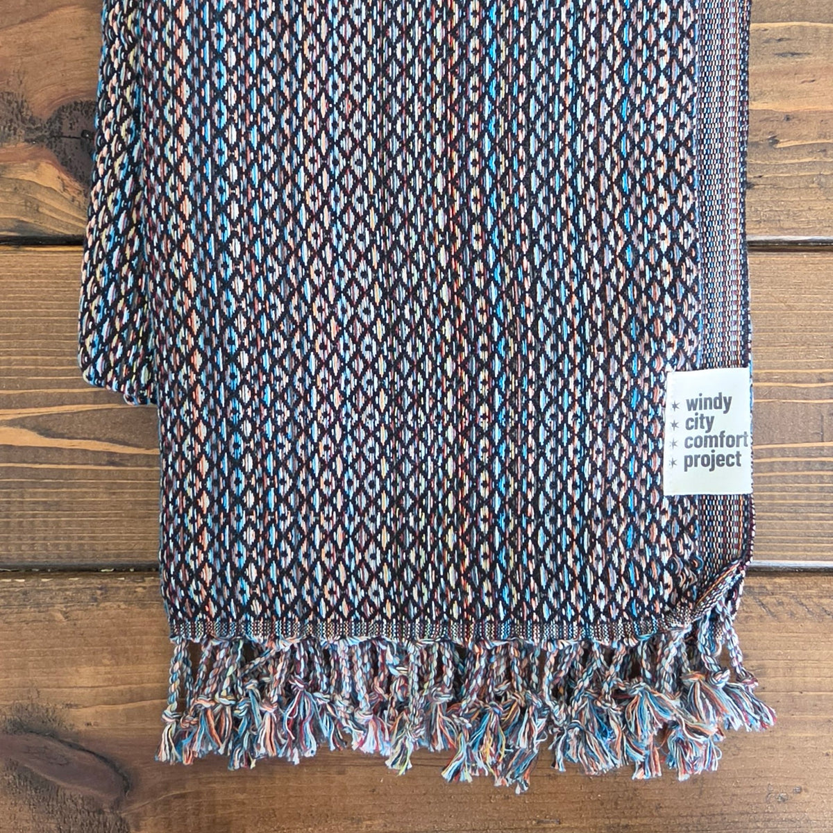 Fall Turkish Blanket - Rainbow Black