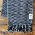 Fall Turkish Blanket - Black/Grey Dots