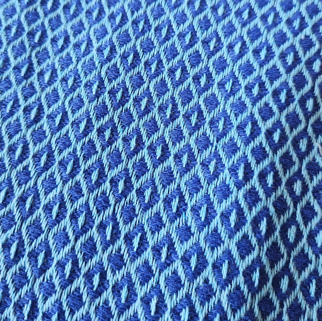 Fall Turkish Blanket - Blue/Navy Dots