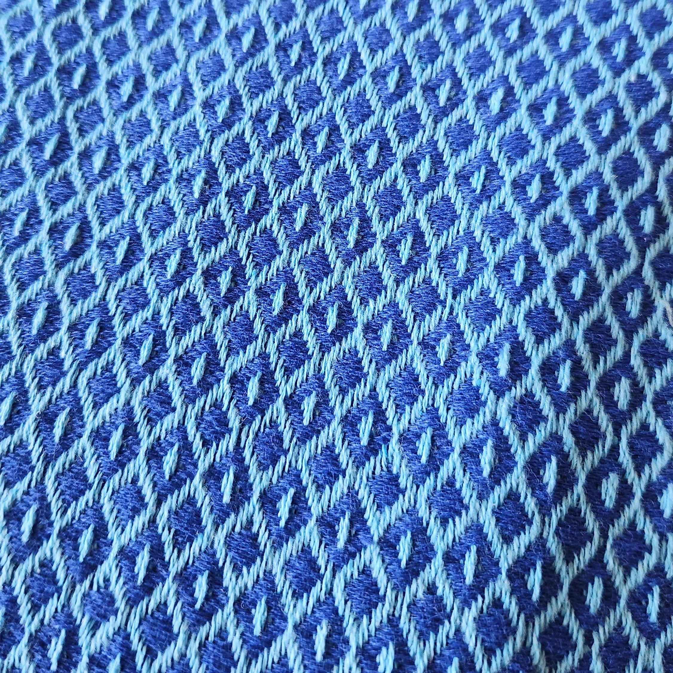 Fall Turkish Blanket - Blue/Navy Dots