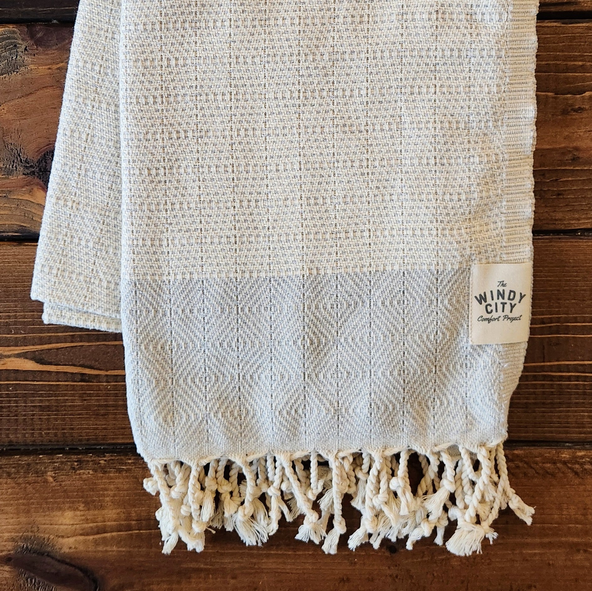 Fall Turkish Blanket - Light Grey Textured