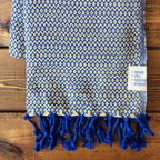 Fall Turkish Blanket - Blue/Yellow Dots
