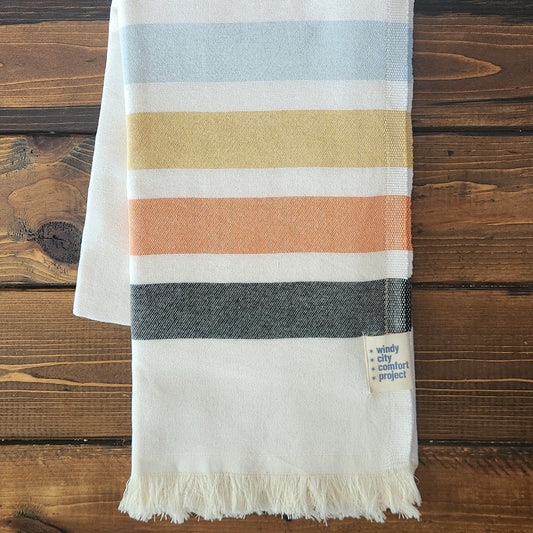 Shoreline Turkish Blanket - White