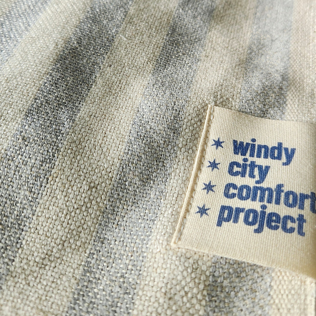 Fall Turkish Blanket - Grey Stripe