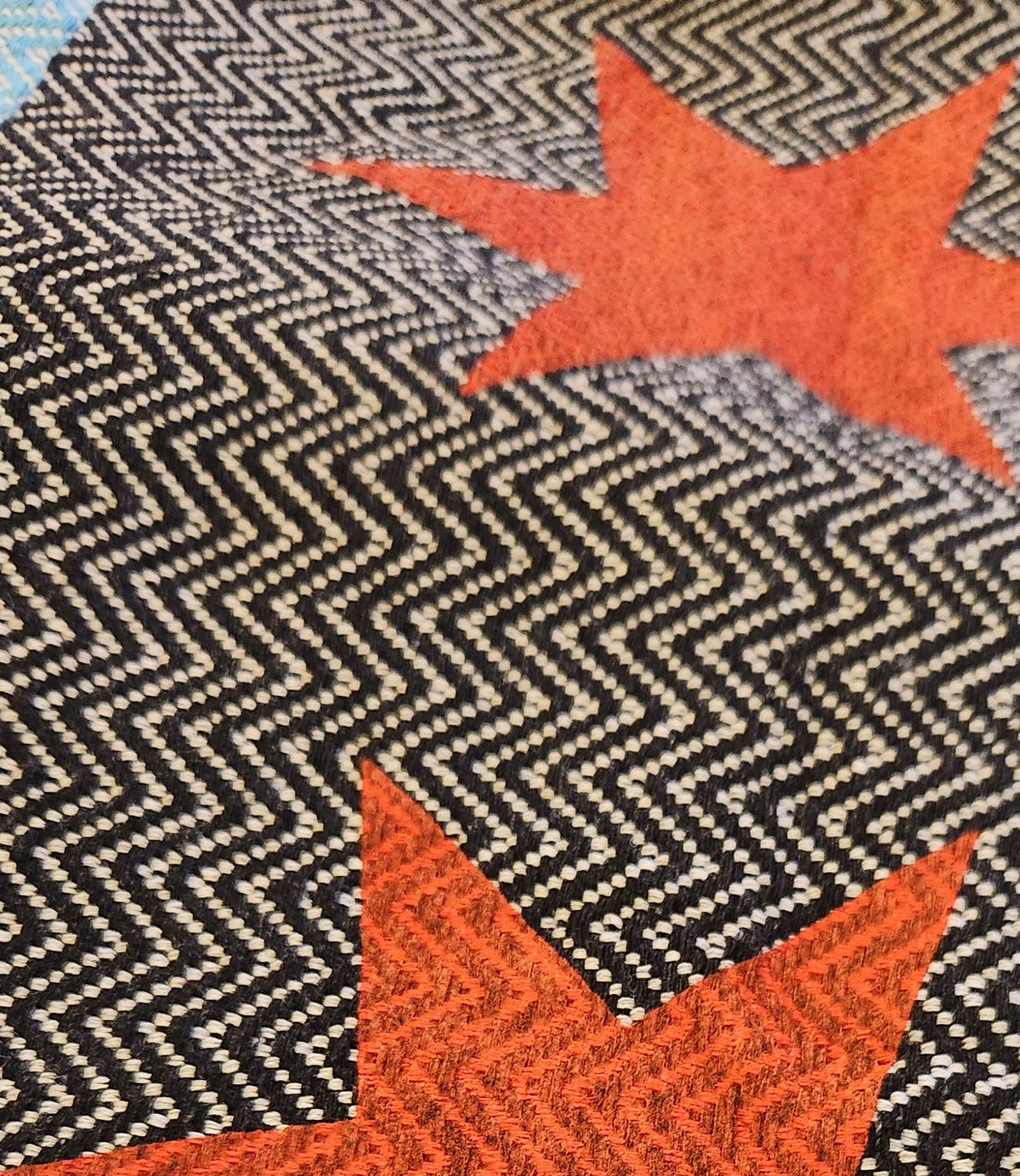 Chicago Flag Turkish Blanket - Black