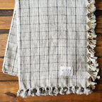 Rustic Queen Throw - Grey Windowpane