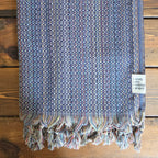 XXL Handmade Rainbow Throw - Navy