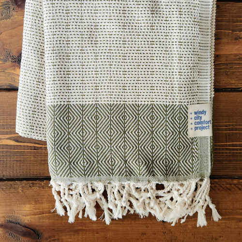 Fall Turkish Blanket - Moss Textured