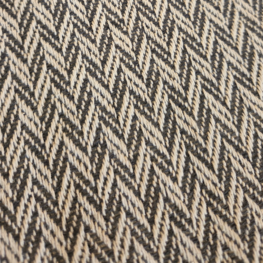 Textured Throw - Slate Chevron Tassel-Free