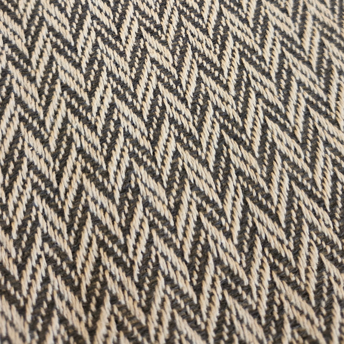 Textured Throw - Slate Chevron Tassel-Free