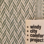 Textured Throw - Mint Chevron Tassel-Free