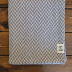 Textured Throw - Slate Chevron Tassel-Free