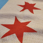 Chicago Flag Turkish Blanket - Natural