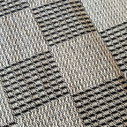 Textured Throw - Black Checkerboard