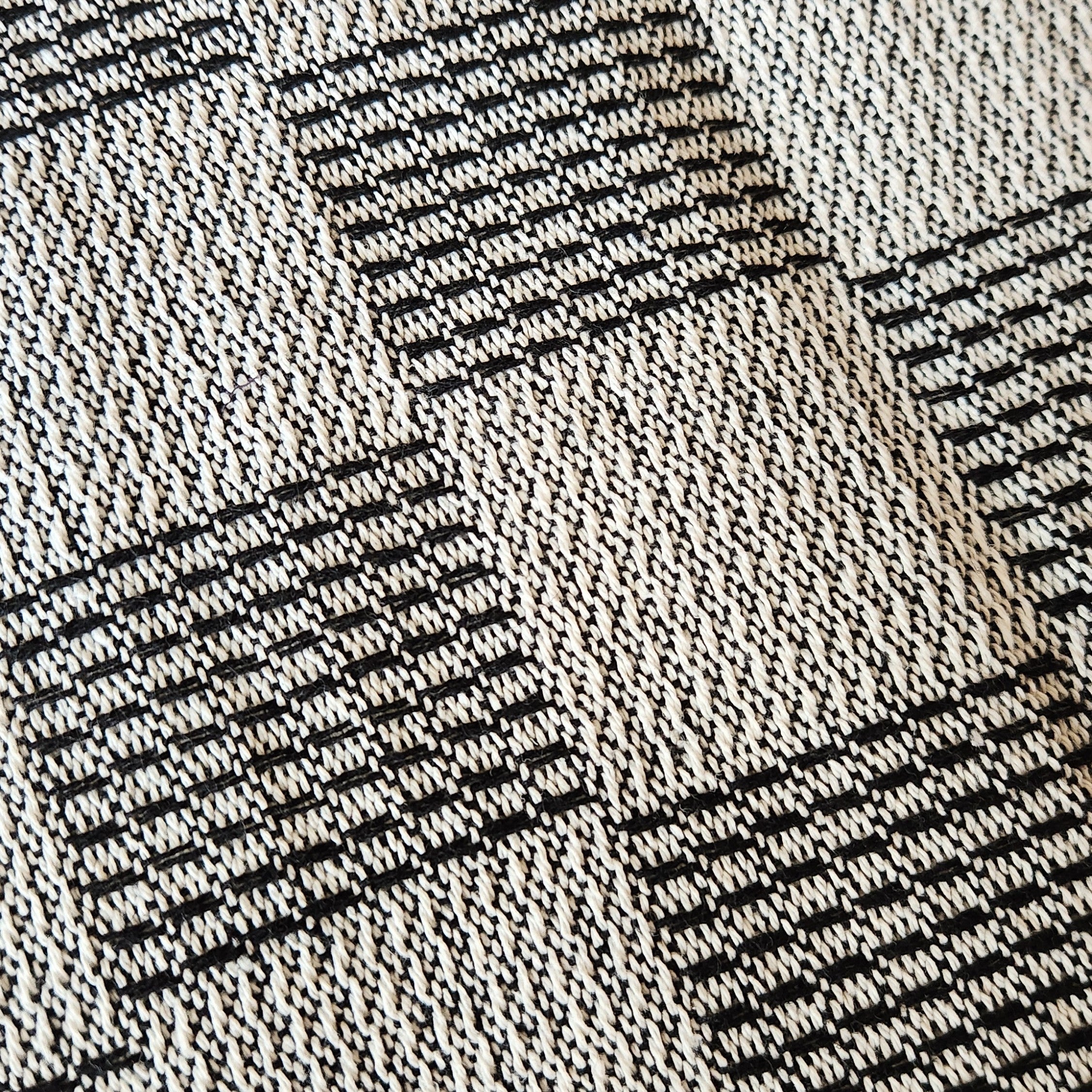 Textured Throw - Black Checkerboard