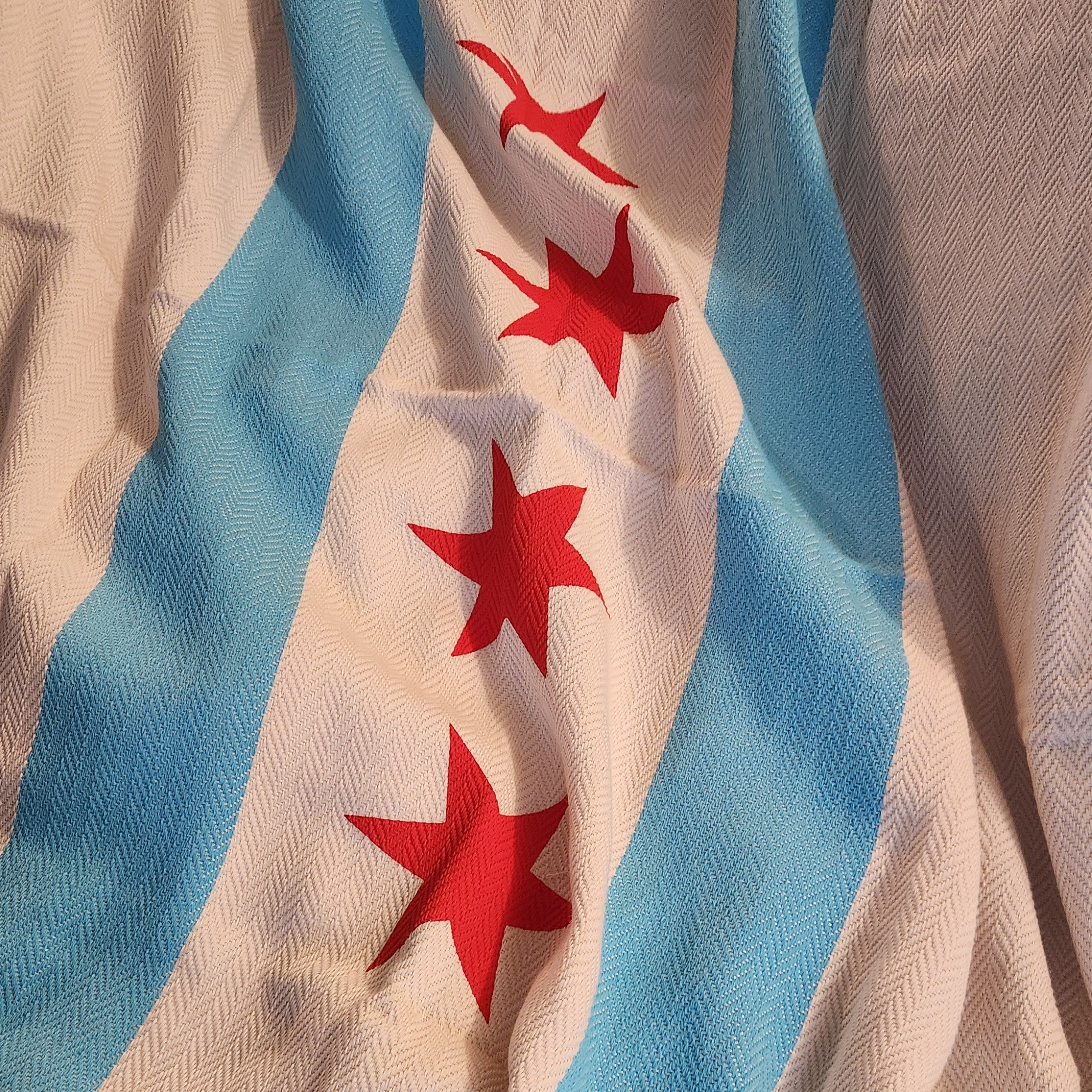 Chicago Flag Travel Blanket