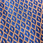 Fall Turkish Blanket - Royal/Orange Dots