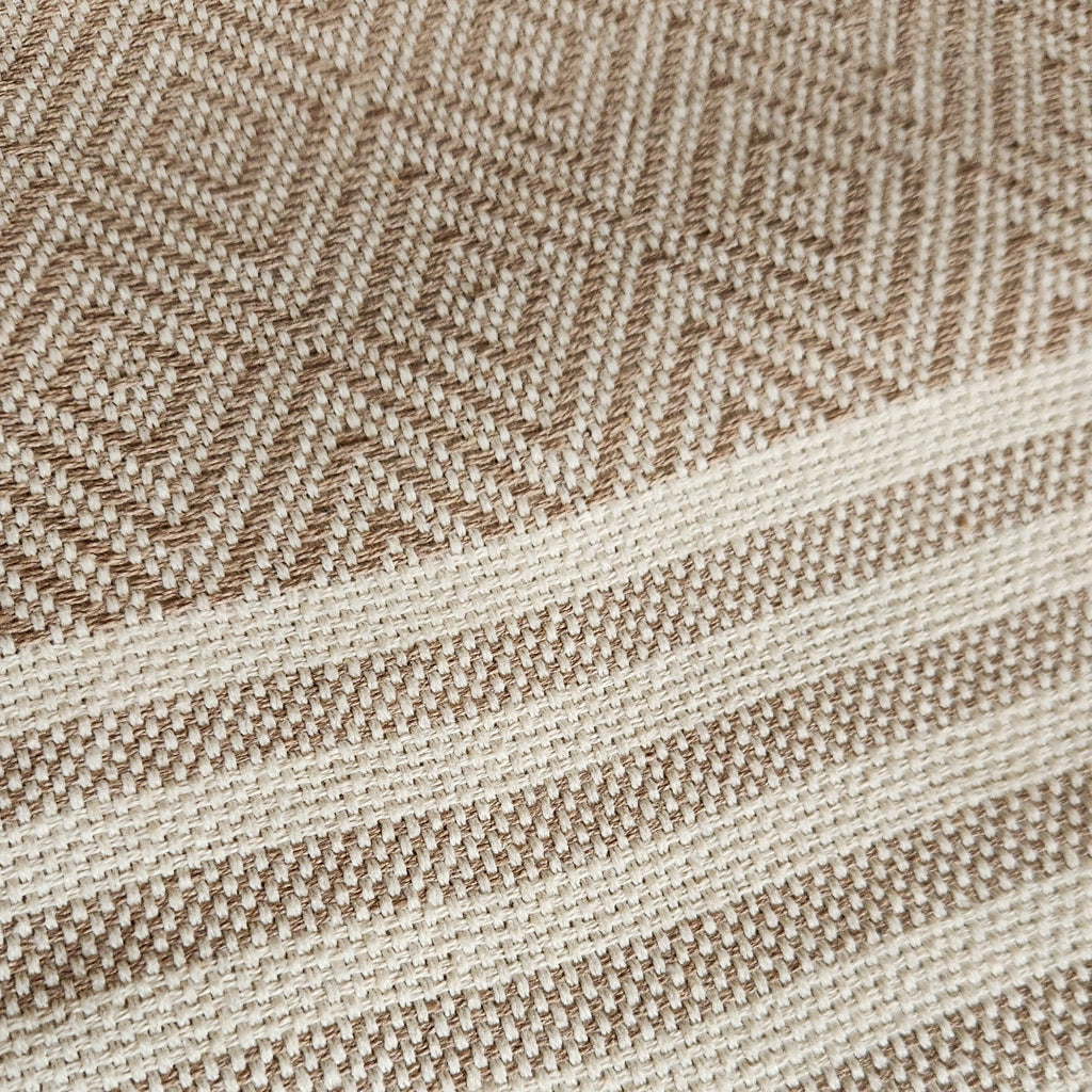 Textured Throw - Cream Diamond Stripe