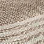 Textured Throw - Cream Diamond Stripe