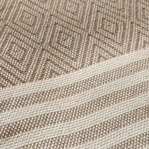 Textured Throw - Cream Diamond Stripe