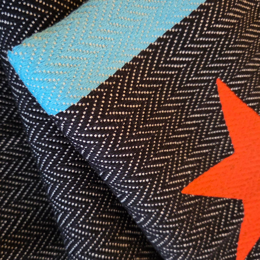 Chicago Flag Turkish Blanket - Black