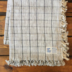 Rustic Couch Throw - Grey Windowpane