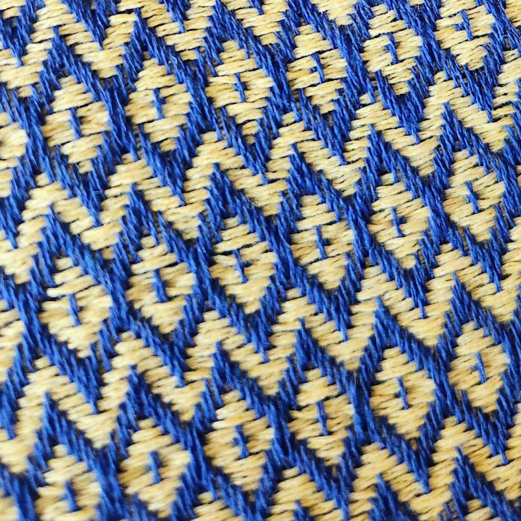 Fall Turkish Blanket - Blue/Yellow Dots