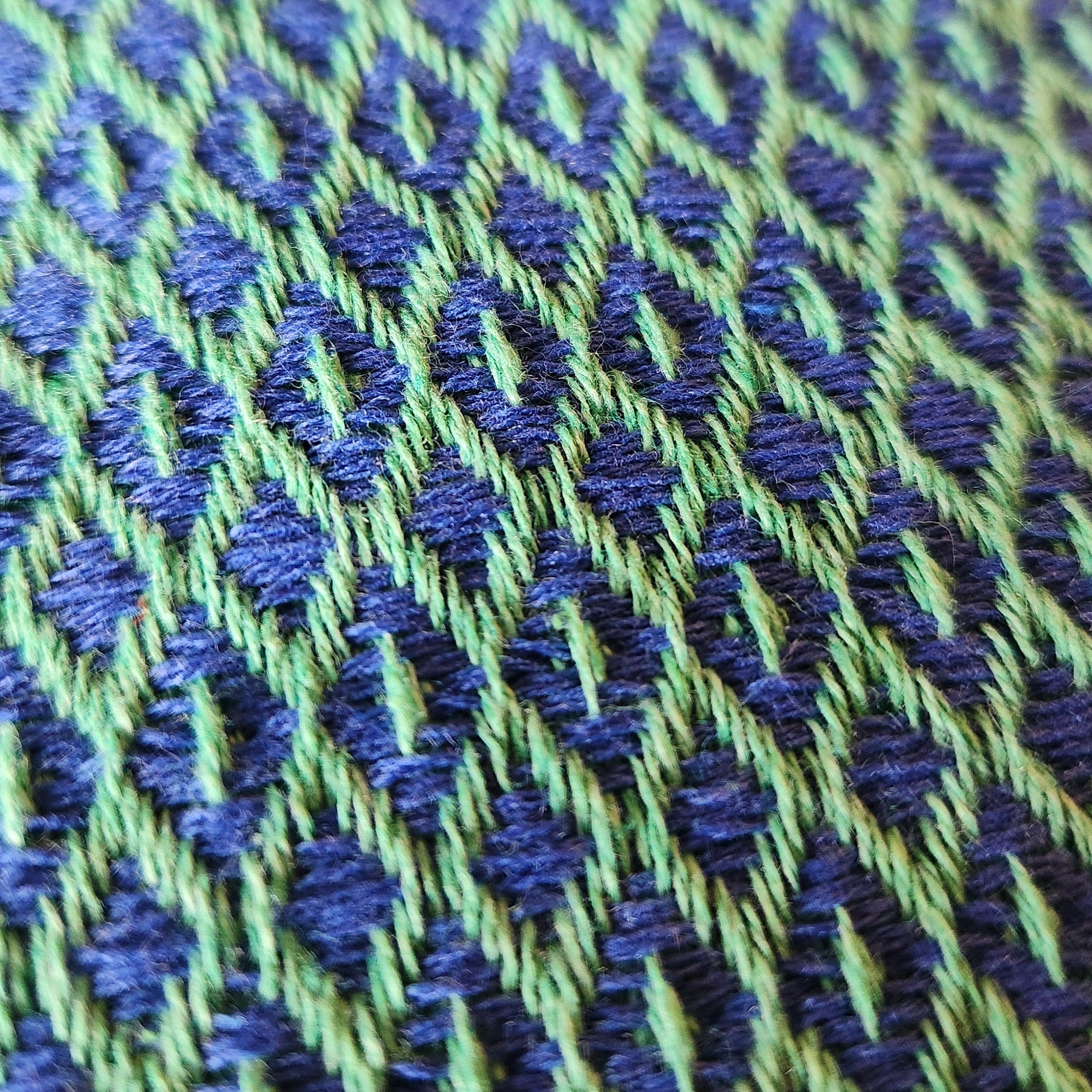 Fall Turkish Blanket - Blue/Green Dots
