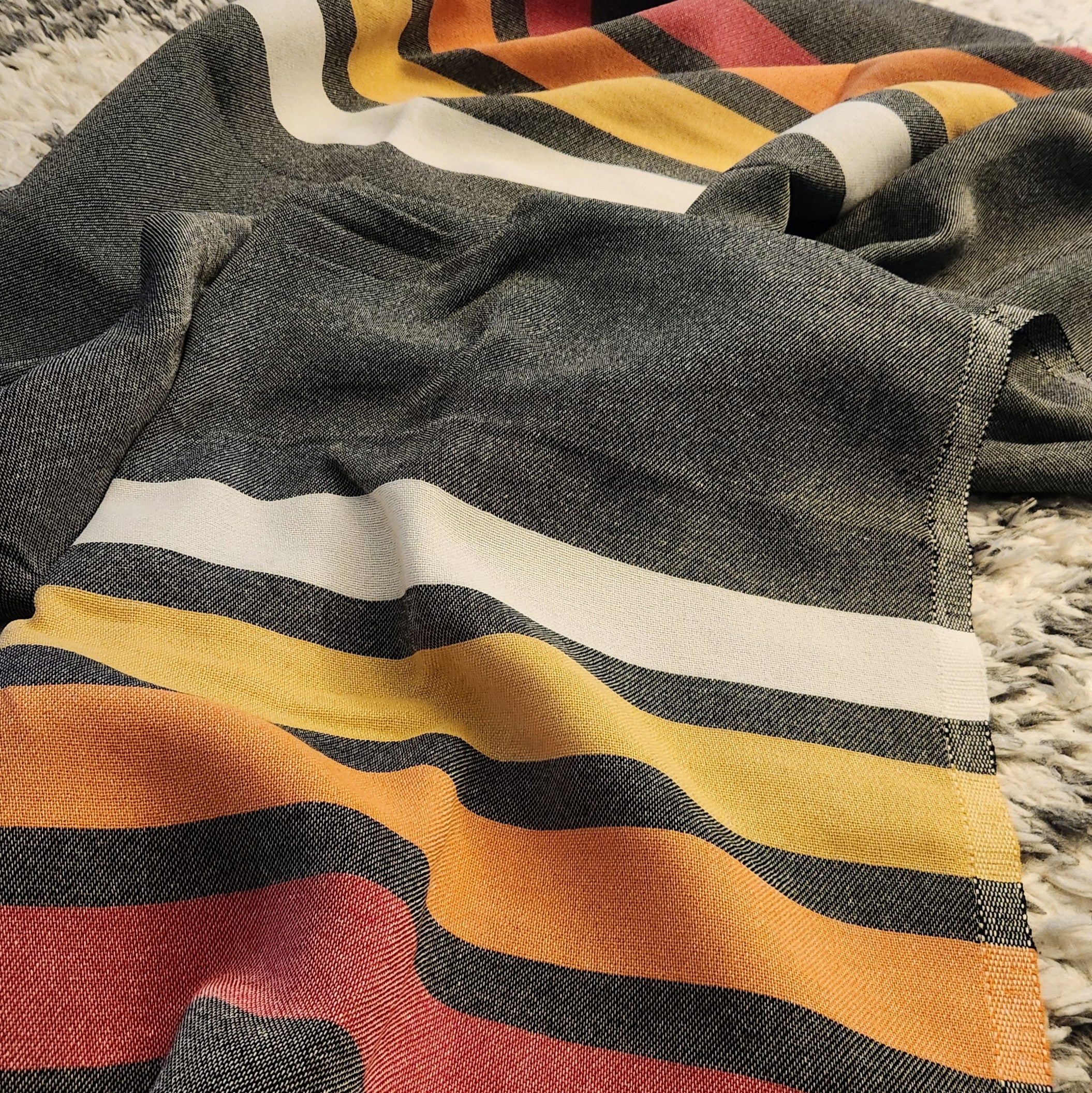 Shoreline Turkish Blanket - Charcoal