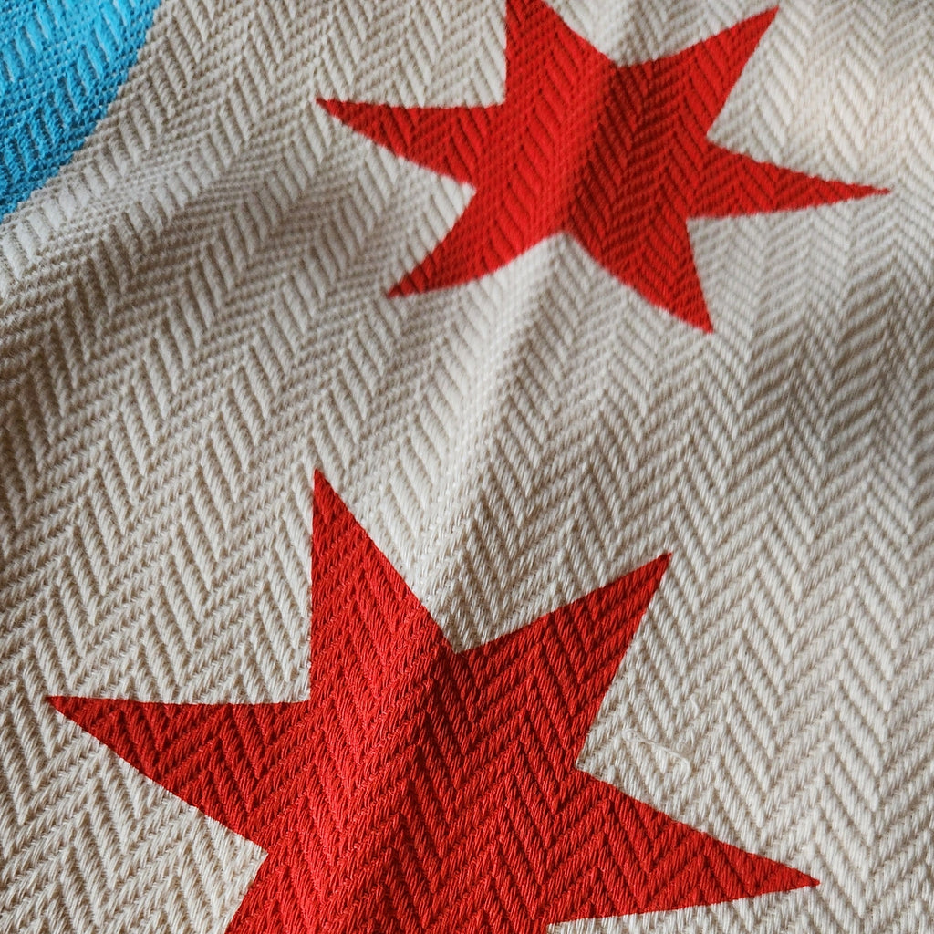 Chicago Flag Travel Blanket