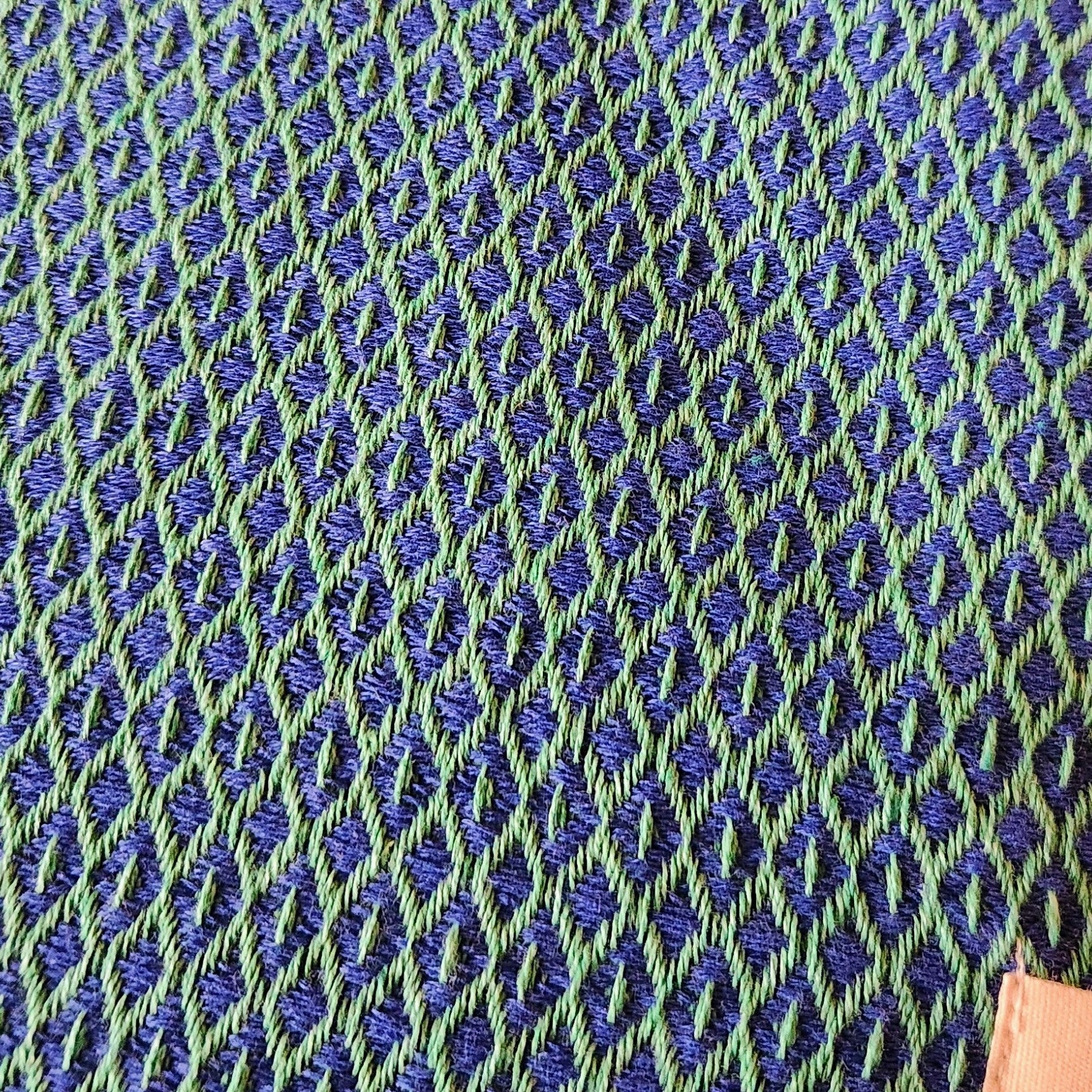 Fall Turkish Blanket - Blue/Green Dots