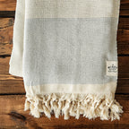 Spring XXL Turkish Blanket - White/Grey