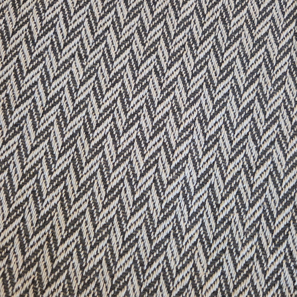 Textured Throw - Slate Chevron Tassel-Free